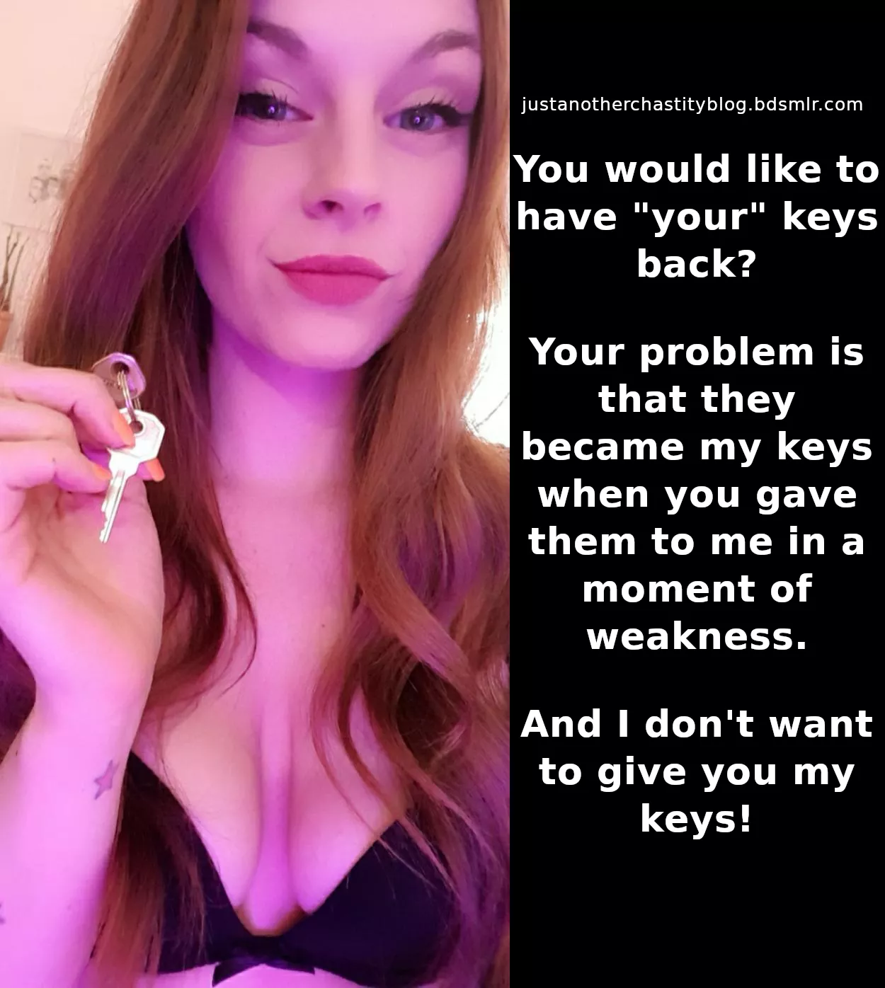 You will have to live with that now, once the keys are gone, someone else will decide. That's just life! You will have to live with that now, once the keys are gone, someone else will decide. That's just life!