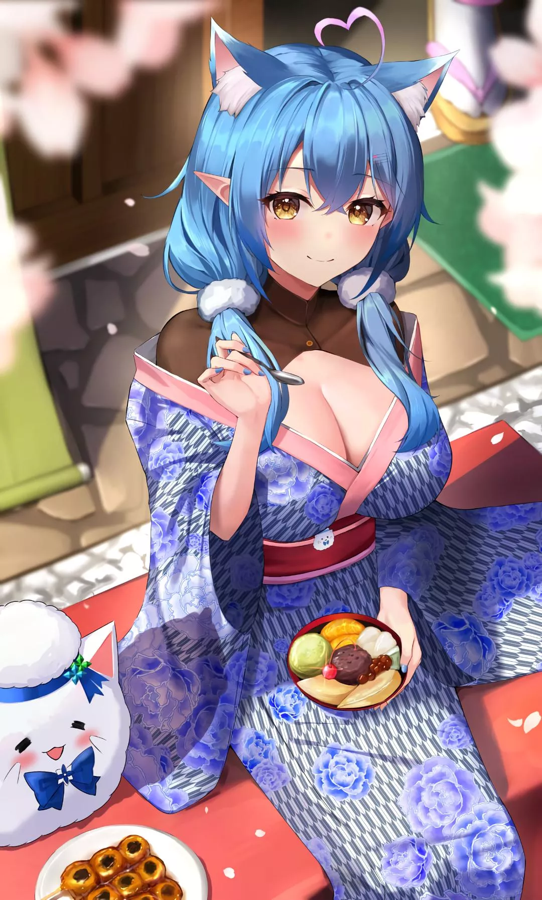 Yukihana Lamy with tasty food (liquidDoes) [Hololive]