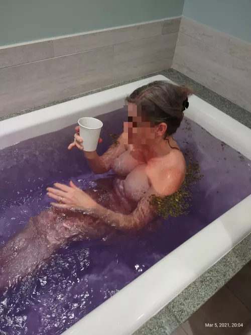 53 yo MILF drinking wine from a paper cup.