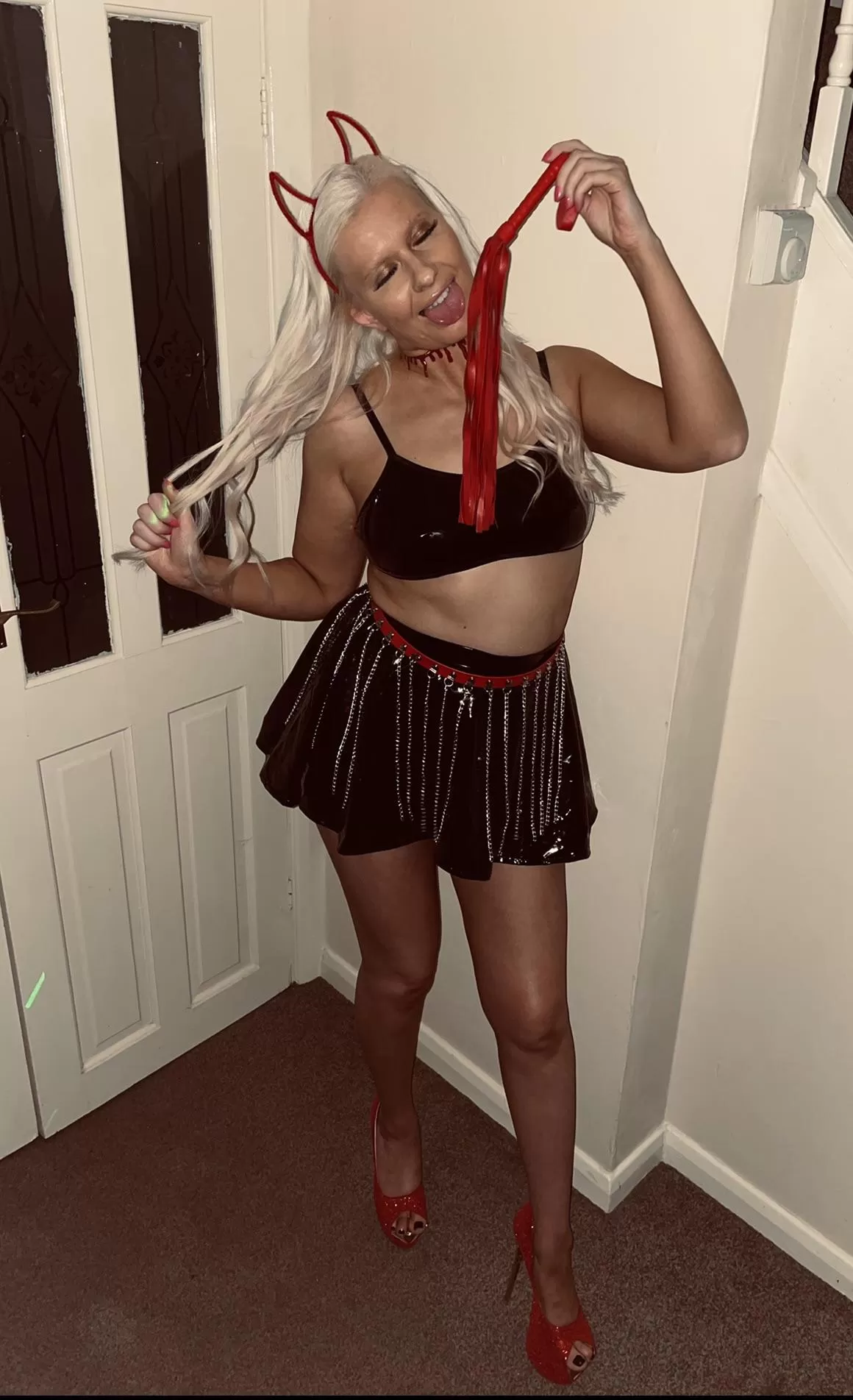 A lick and a whip from the devil herself will put you right in your place, on your knees, by my side…forever A lick and a whip from the devil herself will put you right in your place, on your knees, by my side…forever