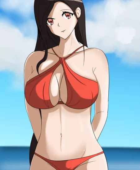 A OC fan art I did with Tifa in bikini what are your thoughts?