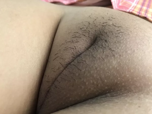 A rare picture of my Mound of Venus with a few stubbles on it!