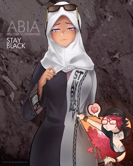 Abia trying out some Stay Black fashion 🖤 by Silverwoodwork