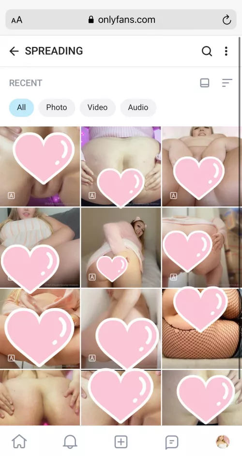 added a new album to my page! spreading lips & cheeks for the world to see my pink holes 🥰 link in comments
