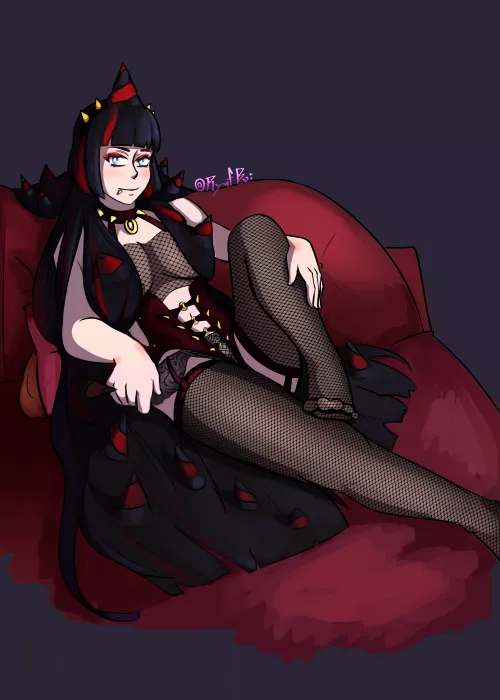 Agatha in a comfortable attire