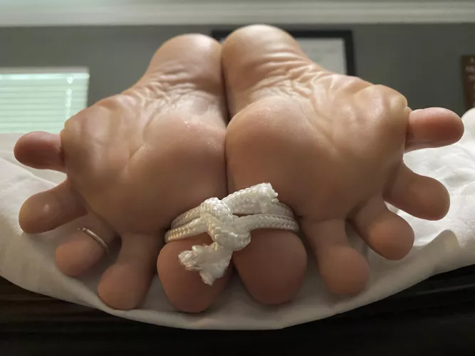 All tied up and at your mercy 😈