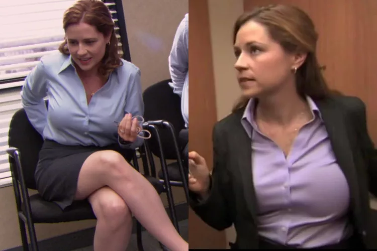 Always wondered what kind of bras Jenna Fischer wore under her tight button down blouses