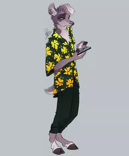 Another drawing of this deer boi. I like the design more than I thought at first :D [art by me, @/heretic.fox on Instagram]