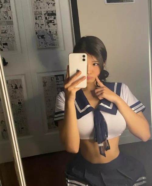 Asian schoolgirl outfit