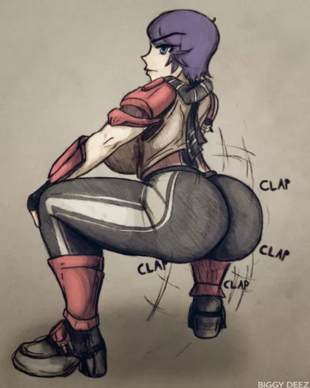 Athena Throwin' it Back (My Art)