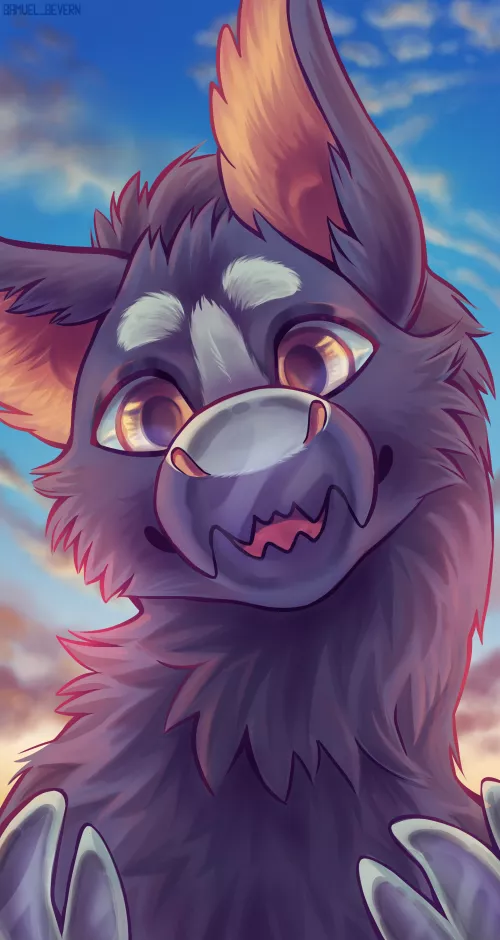 ✨B o o p✨ Made a phone wallpaper of my noodle best boi and I'm in love with it(art by me @SevernSamuel on twitter)