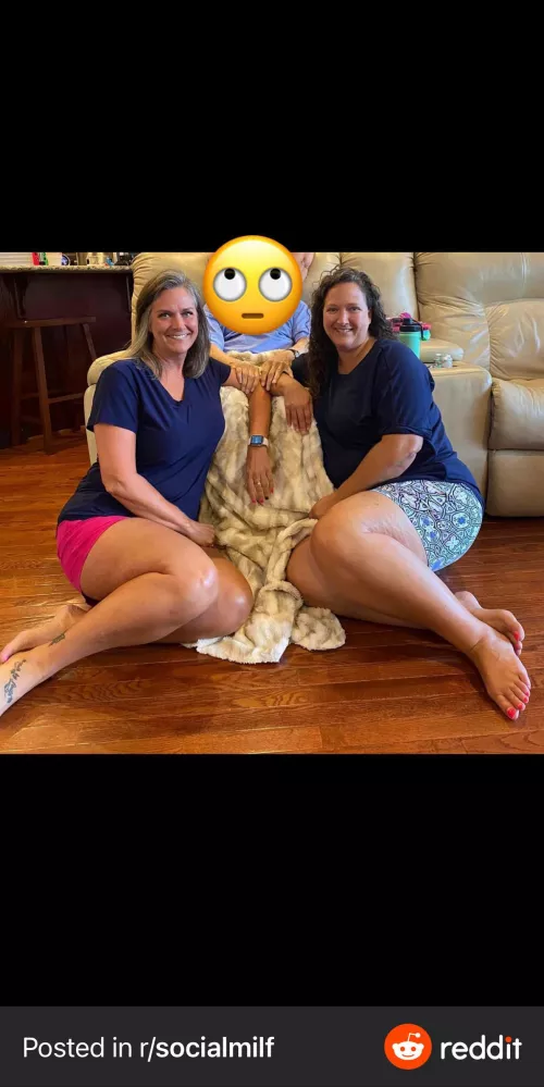 Beautiful legs on these milf sisters