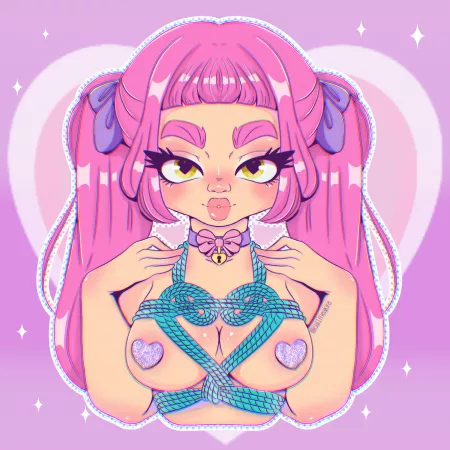 beautiful tied in the shape of a heart that I draw inspired by a photo I saw 😍