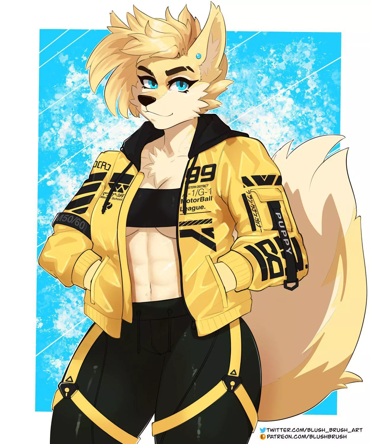 Buff Puppy 💙 (art by me BlushBrush)
