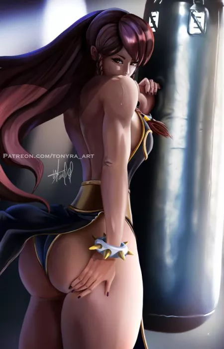 Chun-Li is ready to train (Tonyra_art) [Street Fighter]