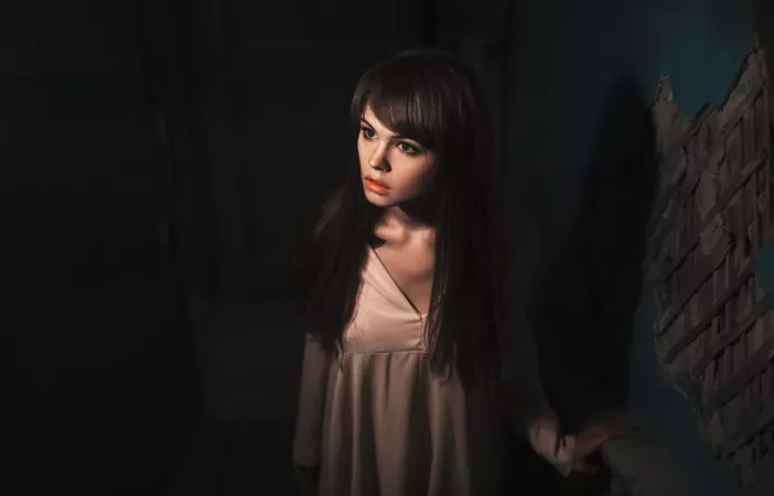 Coming up the stairs. SFW.