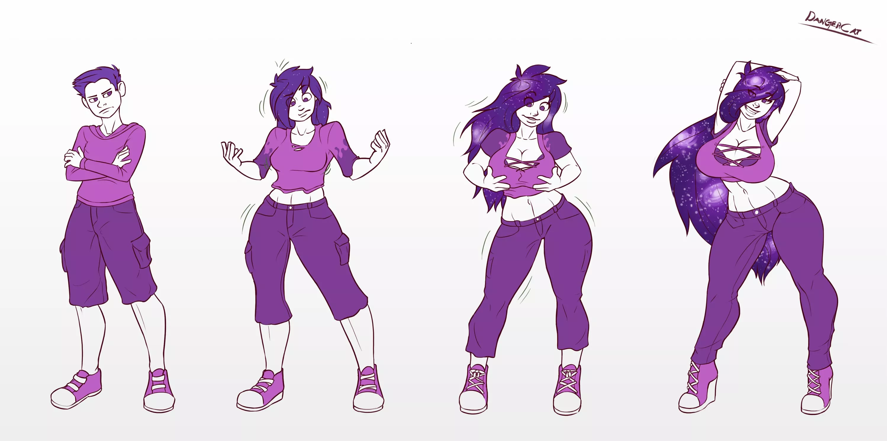 Curvy Cosmic Hair Girl Teef by TheDangerCat (MTF/TG) Curvy Cosmic Hair Girl Teef by TheDangerCat (MTF/TG)