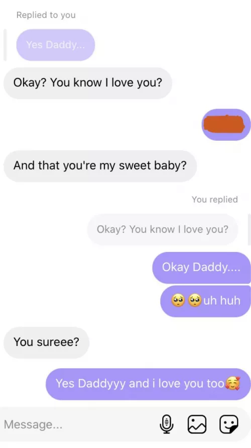 Daddy is so sweet to me 🥺.