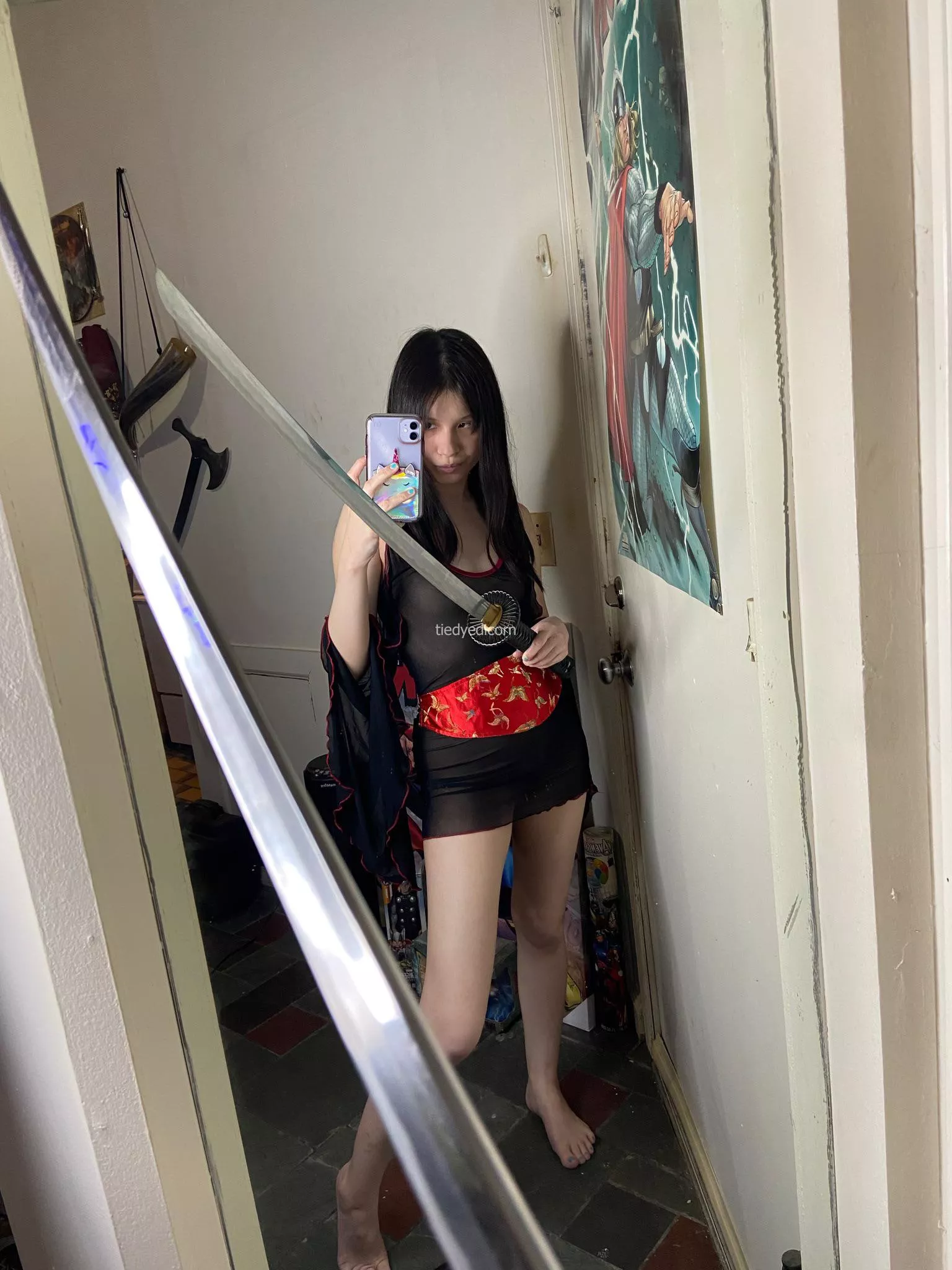 damn, i’m barely liked here; but here’s my awesome katana and my tiny body!