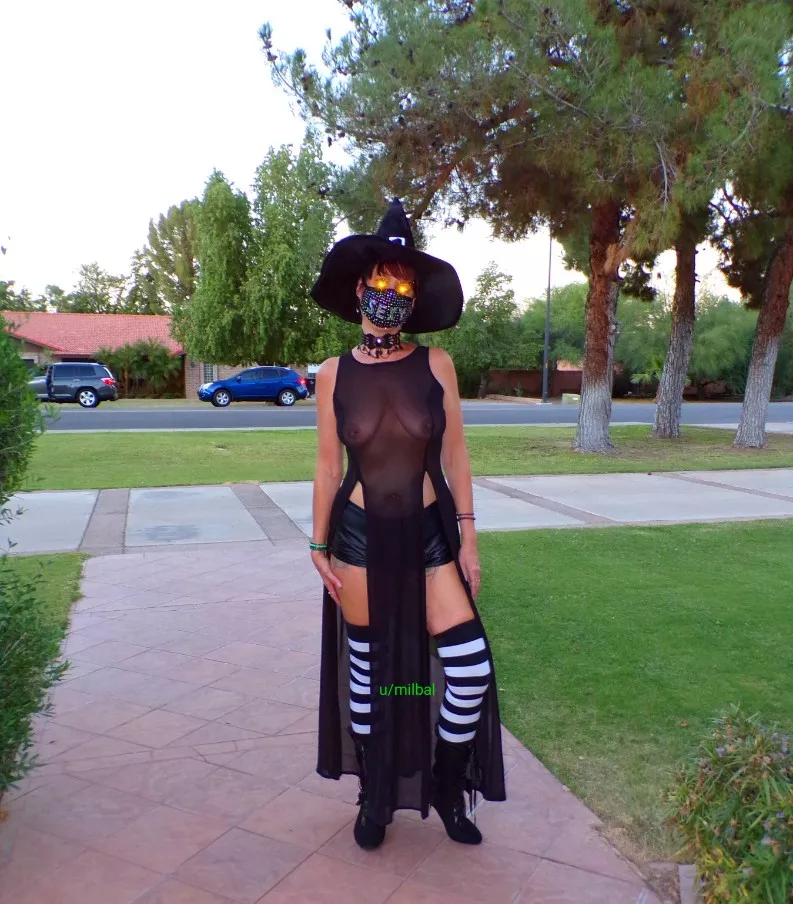 Dared by hubby to wear this to his buddy's annual Halloween Party. Other than a lot of sideways looks, no one was offended. And the guys voted me sexiest costume! Now I plan on dressing even sexier next year. 😋😉 (F)59 Dared by hubby to wear this to his buddy's annual Halloween Party. Other than a lot of sideways looks, no one was offended. And the guys voted me sexiest costume! Now I plan on dressing even sexier next year. 😋😉 (F)59
