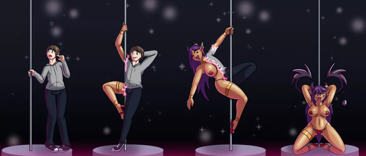 Dazzling poledance [M Human -> F Succubus, TGTF/MTF] by Antischwert/ach48
