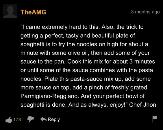 Didn’t think I’d learn to cook on pornhub.