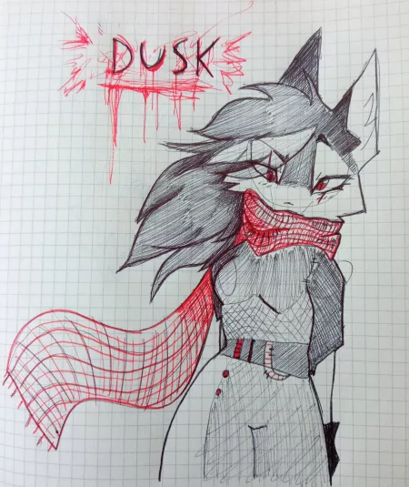 DUSK - art by me (you guys just ever have an oc for 10+ years and never draw them? Just me?)