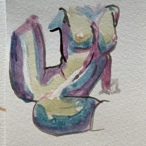 Experimenting with more vibrant colors, art by me