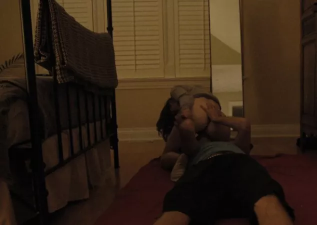 Facesitting is more comfortable on the floor than the bed