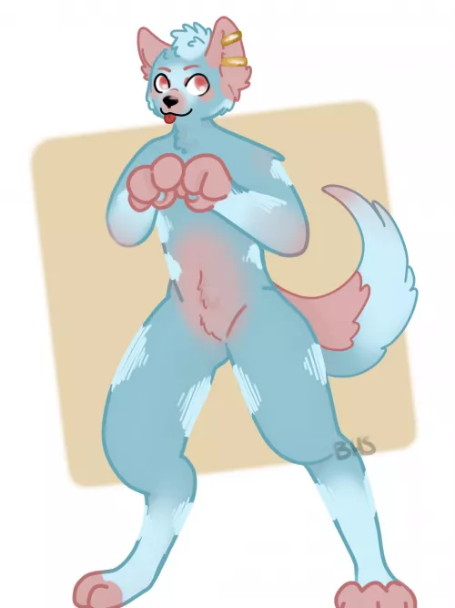 Fairly new to the furry community so I wanted to say hi! (Art by me!)