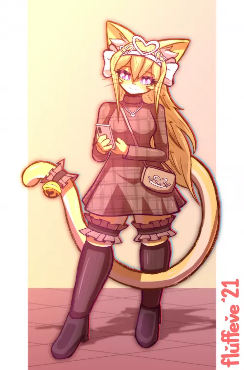 Fall Dress 🍂 (Art by me: @fluffeve on Twitter)