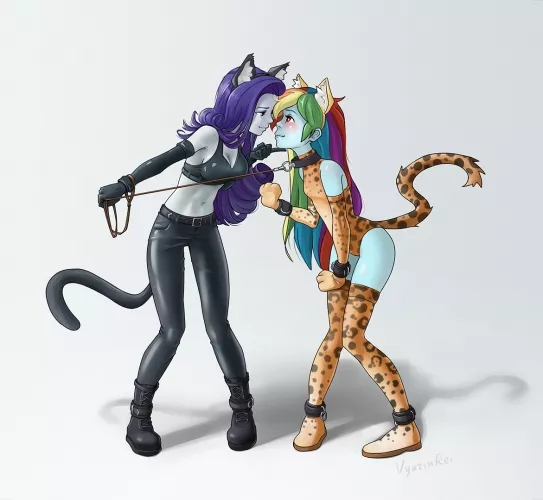 Feline tenderness (art by vyazinrei)