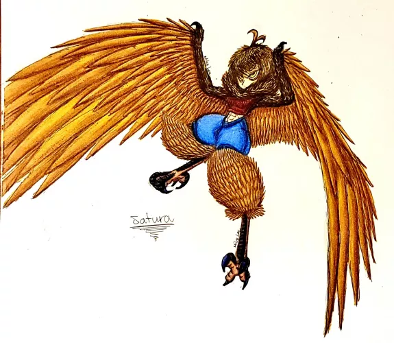 Finally drew my Owl Mage OC. A very shy and soft-spoken Eagle-Owl named Satura.