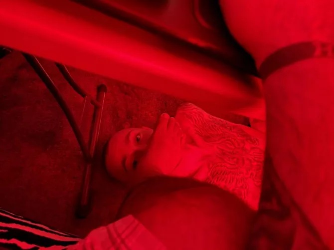 First post. He worked like this all day. Anyone else wanna use my face as their footrest?