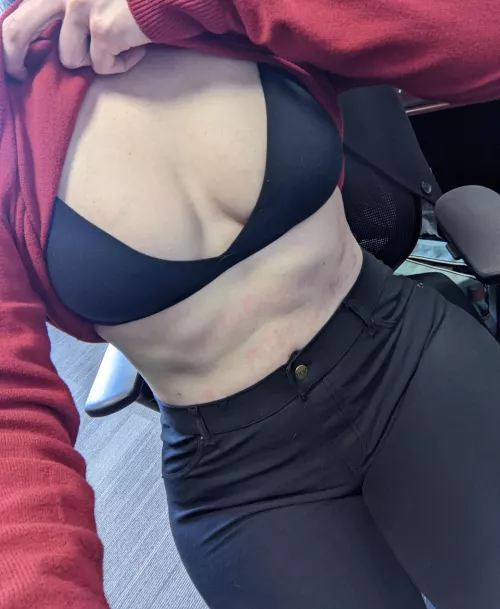 First time teasing Daddy from the office (w/the door open)! Ngl, it got me a little excited 🙈