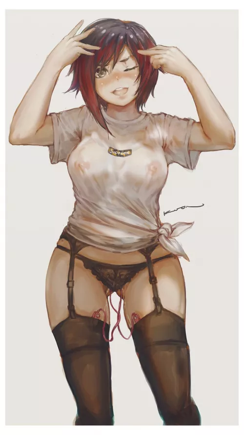 Flipping you 'cause she already came 4 times. (Ruby Rose - RWBY)