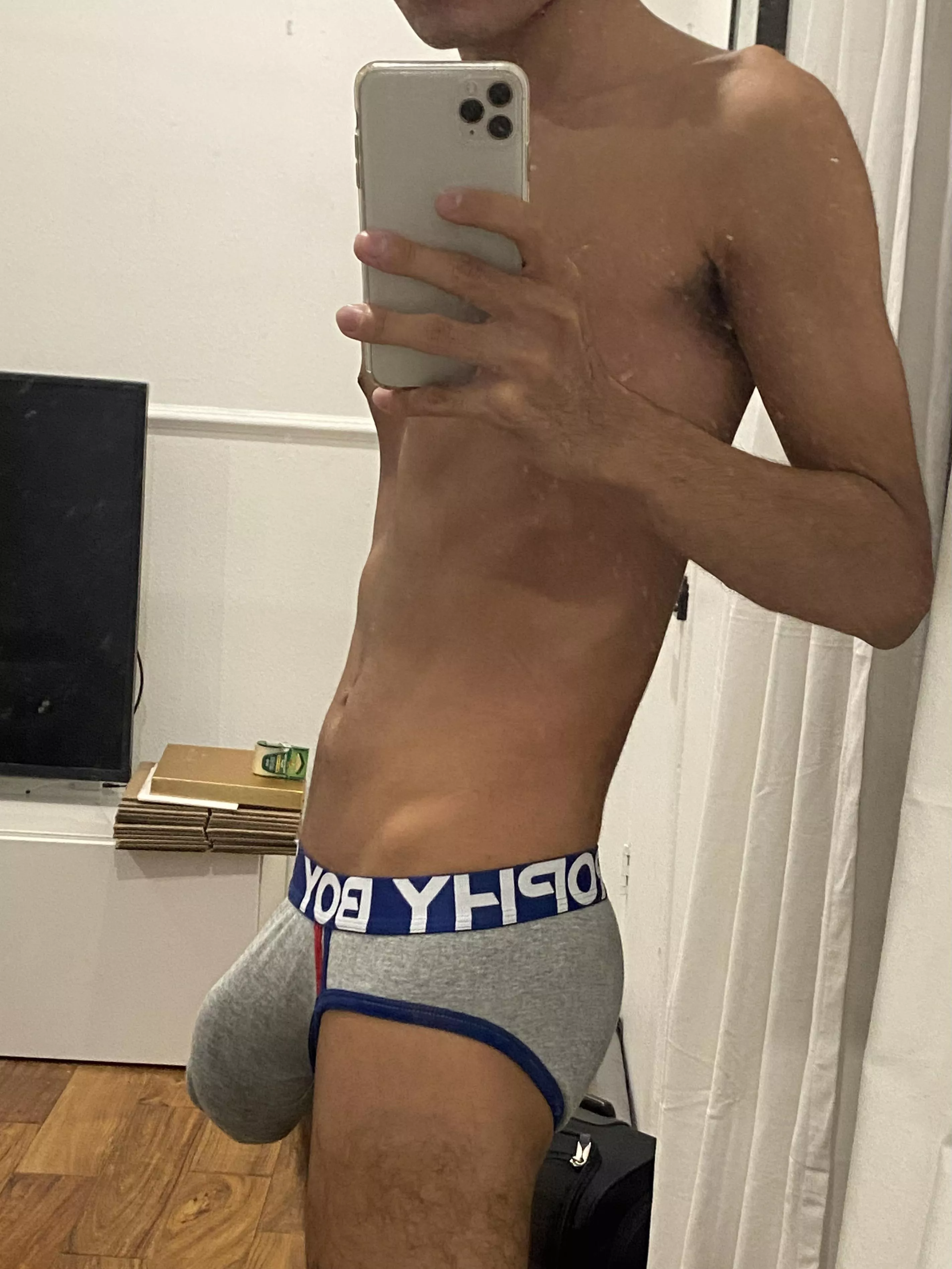 Get a bit embarrassed walking around in underwear 😅