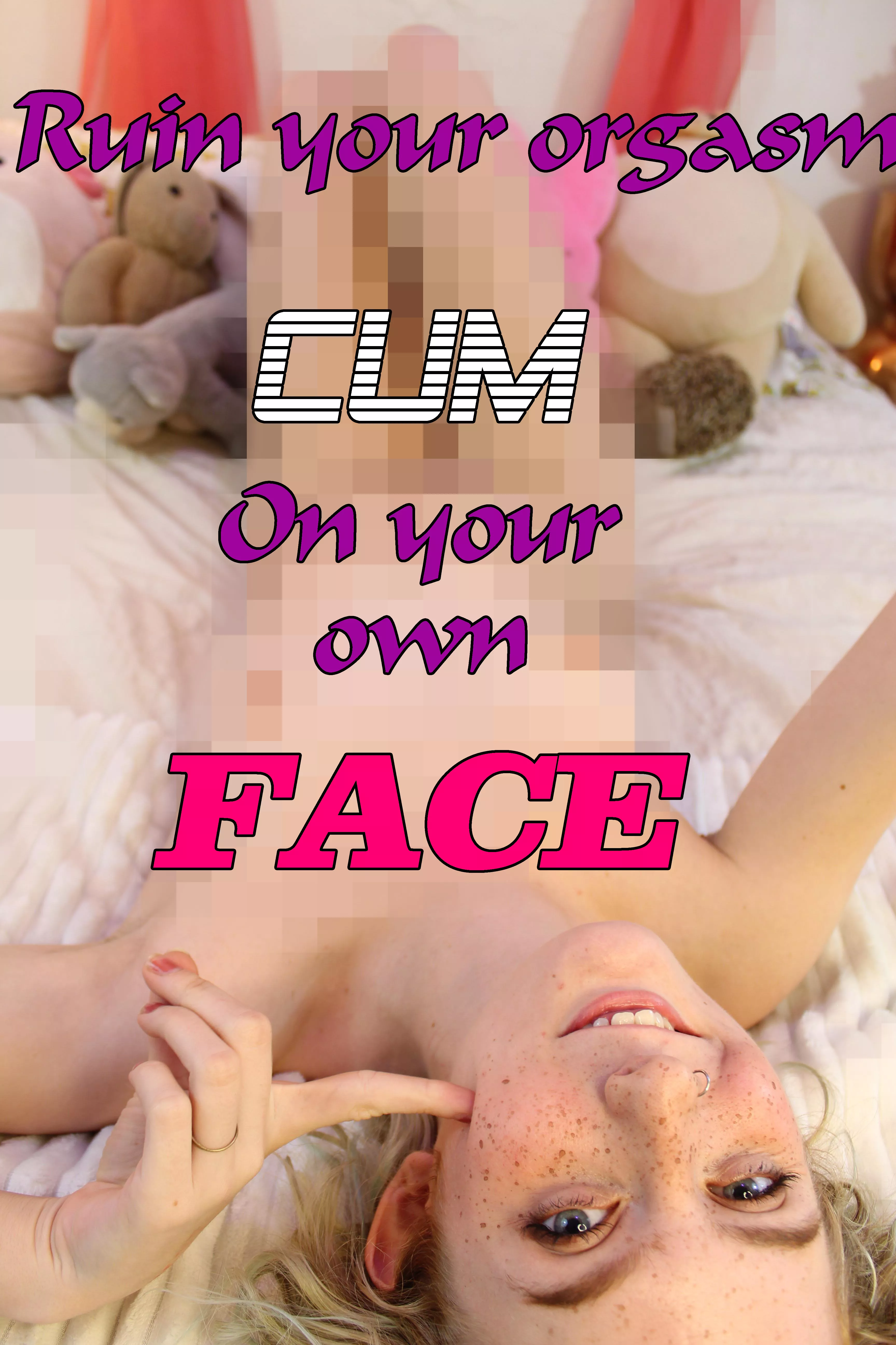 Get your legs over your head, it tastes salty but sweet and feels silky and warm... Start getting used to it ! Get your legs over your head, it tastes salty but sweet and feels silky and warm... Start getting used to it !