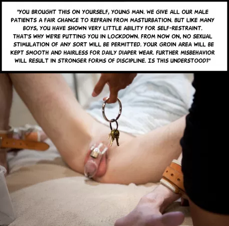 Giving him the usual post-installation lecture