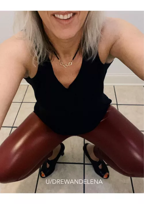 Got a red pair to play in . Now just need my collar and a strong hand to use on my ass and I’m all set . 47F