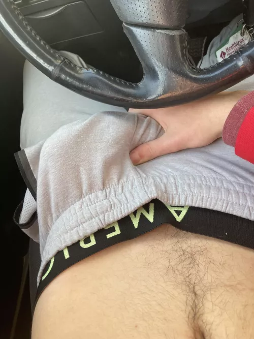 got hard while driving