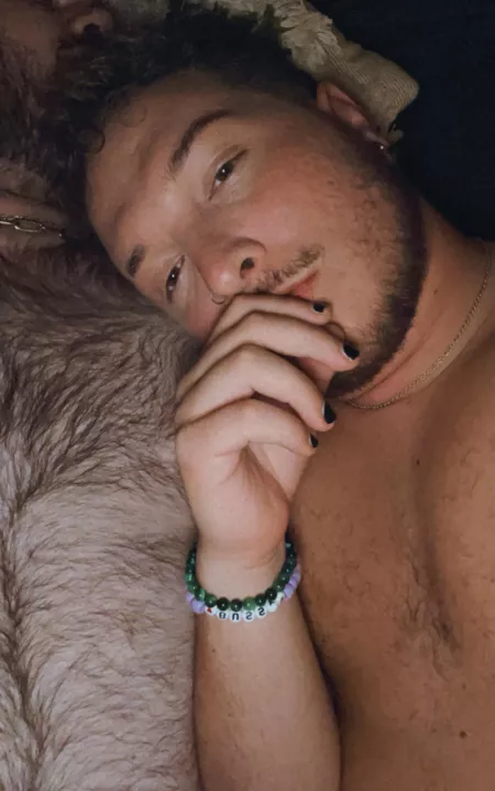 Got to play with daddy’s fur tonight