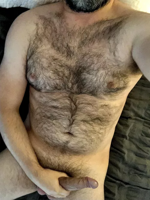 Grab my fur and use it like reins when you ride my thick cock that’s full of veins.