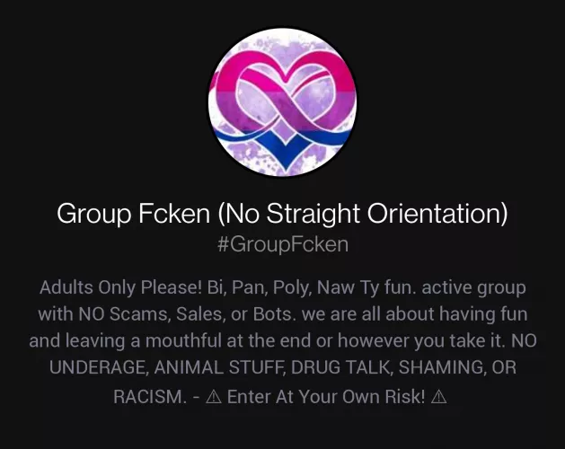 #GroupFcken - new fun KIK group to join. Brand New! there is verification so when you enter be prepared. also, if you know anyone else who would like to join.. inv them too! we want to have a wide variety of M, F, NB and others to join us. let's have fu