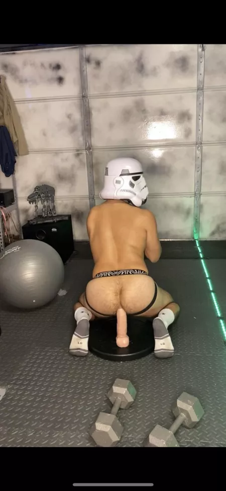 Hairy ass stormtrooper taking it like a true trooper 😈