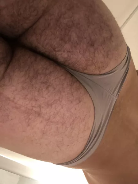 Hairy man ass in panties cumming at ya! 👊🏼