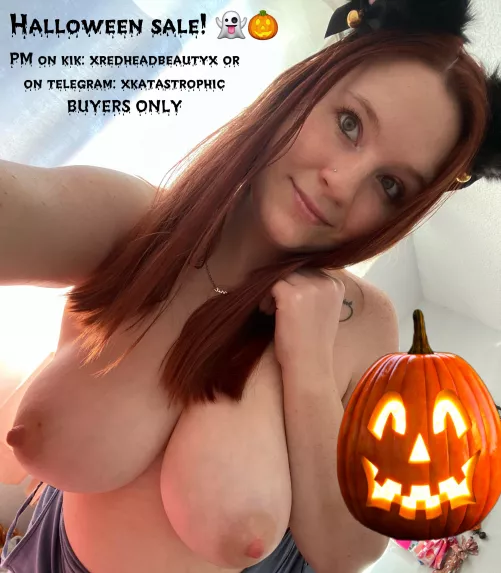 🎃👻Halloween Sale! 10% off $50 or more! Available for [GFE], [rate]s, premade [pic]s and [vid]s! Verified seller with hundreds of amazing reviews 💕 Kik to buy: xredheadbeautyx or telegram xkatastrophic