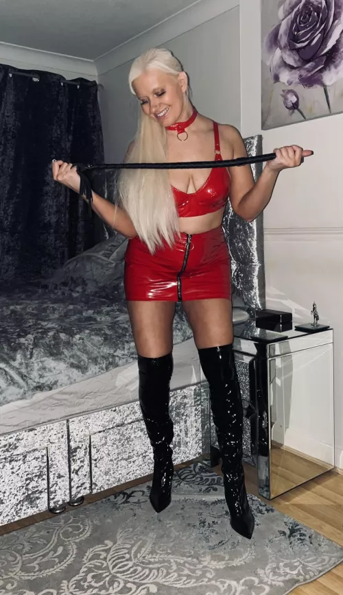 Happiest when there’s a whip in my hand, ecstatic when I’m whipping you