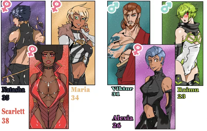Have some adult operator designs for upcoming NSFW Warframe comics.
