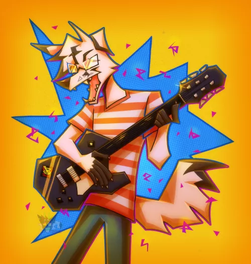 He screams [art by @blacky_888 on instagram]